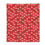 Christmas Hohoho Santa Claus Laugh Print Polyester Shower Curtain