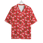 Christmas Hohoho Santa Claus Laugh Print Rayon Hawaiian Shirt