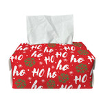 Christmas Hohoho Santa Claus Laugh Print Rectangle Tissue Box Cover