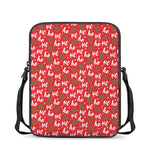 Christmas Hohoho Santa Claus Laugh Print Rectangular Crossbody Bag