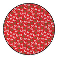 Christmas Hohoho Santa Claus Laugh Print Round Floor Mat