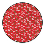 Christmas Hohoho Santa Claus Laugh Print Round Floor Mat