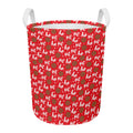 Christmas Hohoho Santa Claus Laugh Print Round Laundry Basket