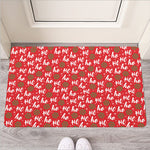 Christmas Hohoho Santa Claus Laugh Print Rubber Doormat