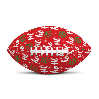 Christmas Hohoho Santa Claus Laugh Print Rugby Ball