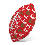 Christmas Hohoho Santa Claus Laugh Print Rugby Ball