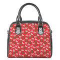 Christmas Hohoho Santa Claus Laugh Print Shoulder Handbag