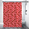 Christmas Hohoho Santa Claus Laugh Print Shower Curtain