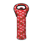 Christmas Hohoho Santa Claus Laugh Print Single Neoprene Wine Tote