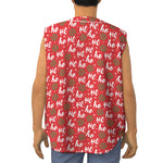 Christmas Hohoho Santa Claus Laugh Print Sleeveless Baseball Jersey
