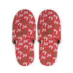 Christmas Hohoho Santa Claus Laugh Print Slippers