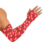 Christmas Hohoho Santa Claus Laugh Print Sun Protection Arm Sleeves