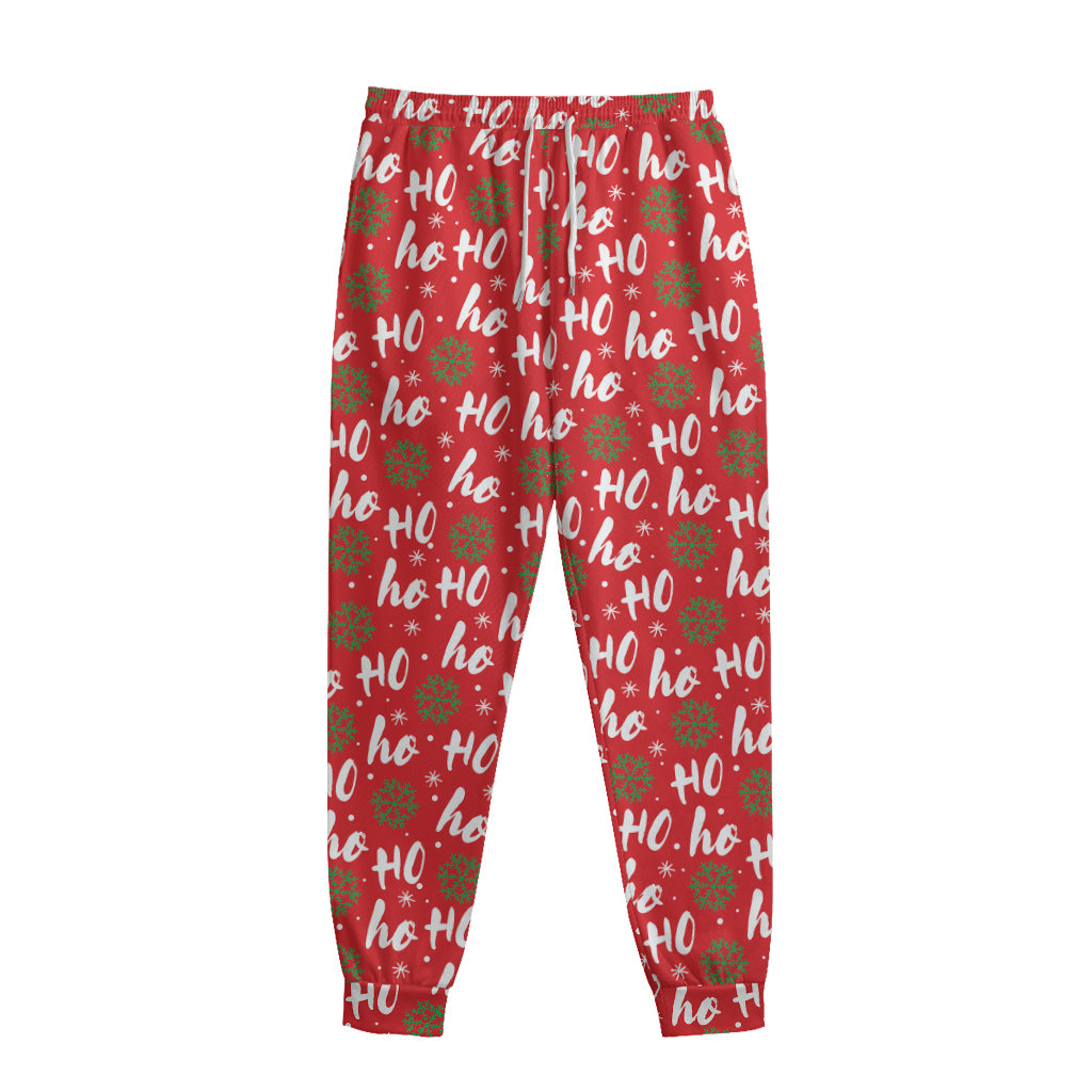 Christmas Hohoho Santa Claus Laugh Print Sweatpants