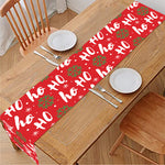 Christmas Hohoho Santa Claus Laugh Print Table Runner
