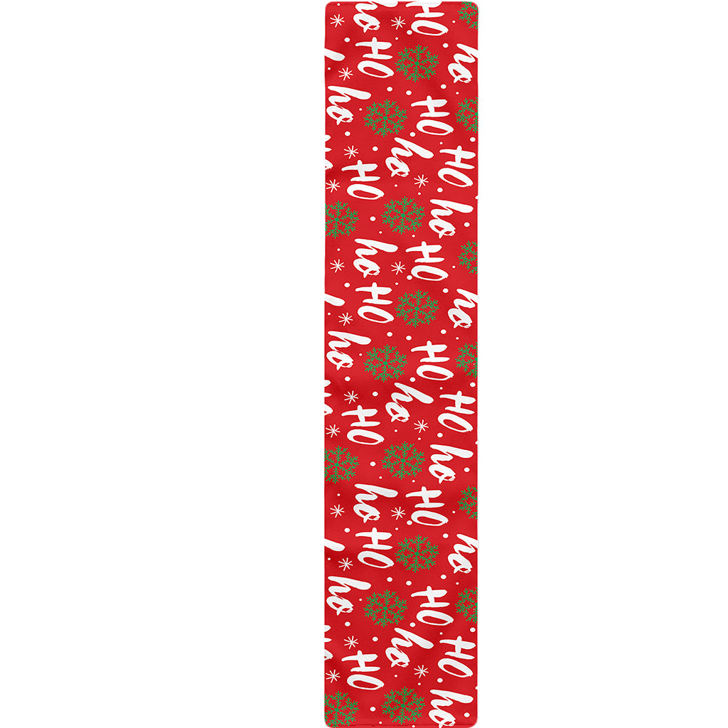 Christmas Hohoho Santa Claus Laugh Print Table Runner