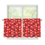 Christmas Hohoho Santa Claus Laugh Print Tier Curtains