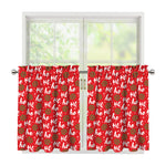 Christmas Hohoho Santa Claus Laugh Print Tier Curtains