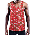Christmas Hohoho Santa Claus Laugh Print Men's Workout Tank Top