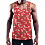 Christmas Hohoho Santa Claus Laugh Print Training Tank Top