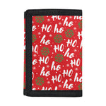 Christmas Hohoho Santa Claus Laugh Print Trifold Wallet