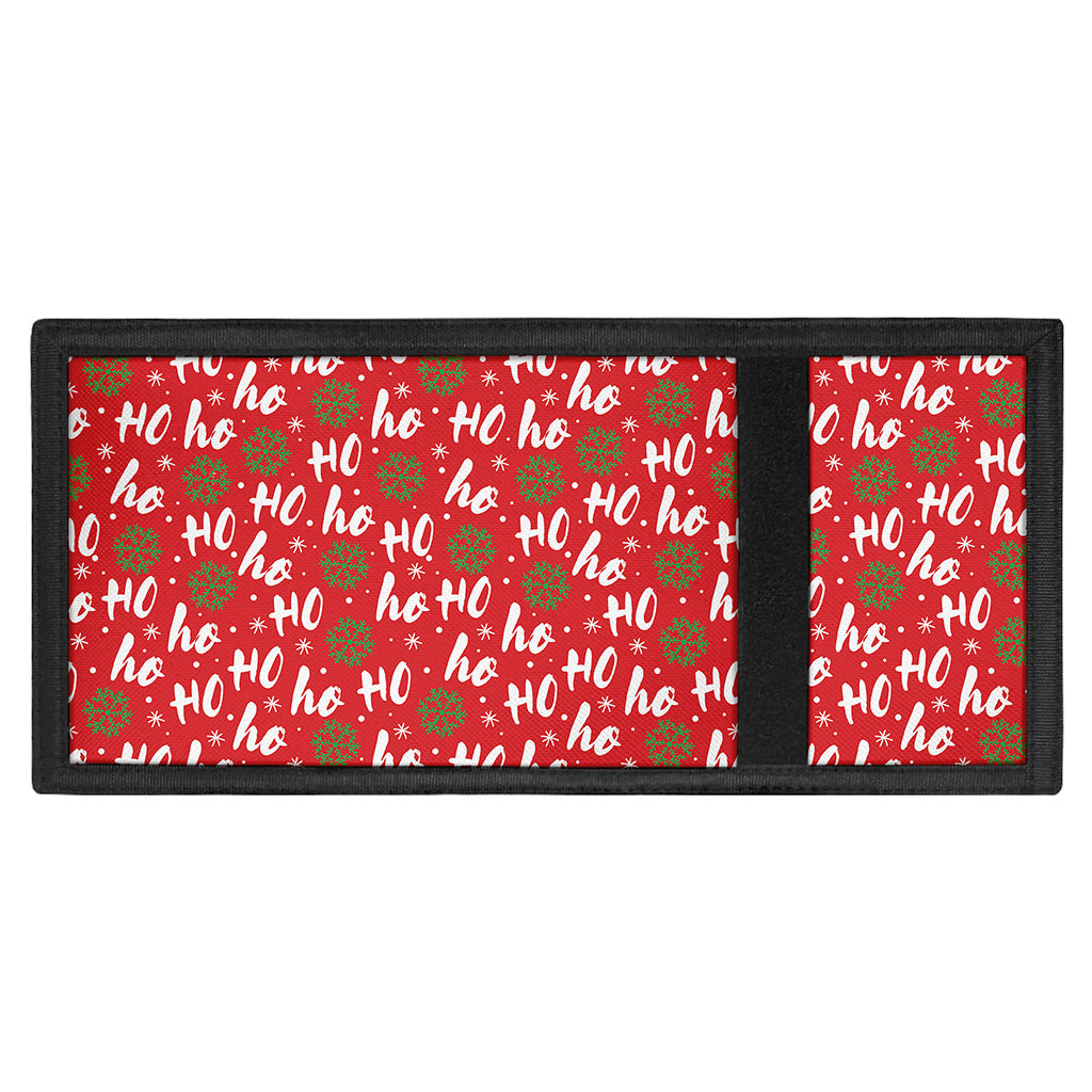 Christmas Hohoho Santa Claus Laugh Print Trifold Wallet