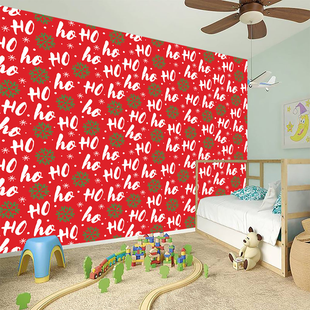 Christmas Hohoho Santa Claus Laugh Print Wall Sticker