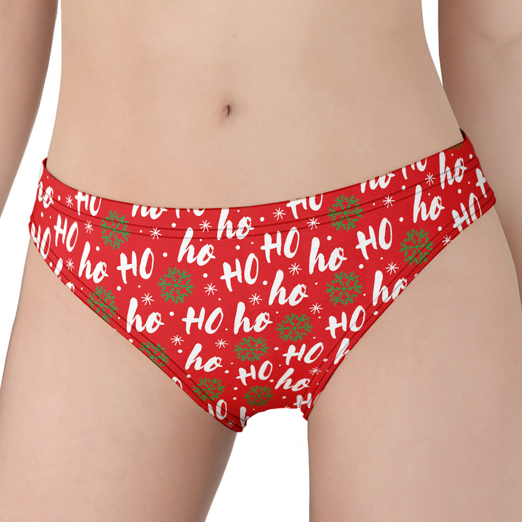 Christmas Hohoho Santa Claus Laugh Print Women's Panties