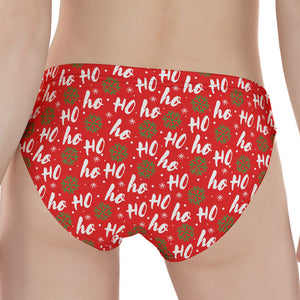 Christmas Hohoho Santa Claus Laugh Print Women's Panties