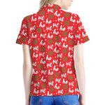 Christmas Hohoho Santa Claus Laugh Print Women's Polo Shirt