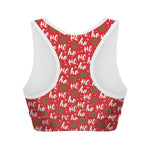 Christmas Hohoho Santa Claus Laugh Print Women's Sports Bra
