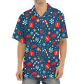 Christmas Holiday Elements Pattern Print Aloha Shirt