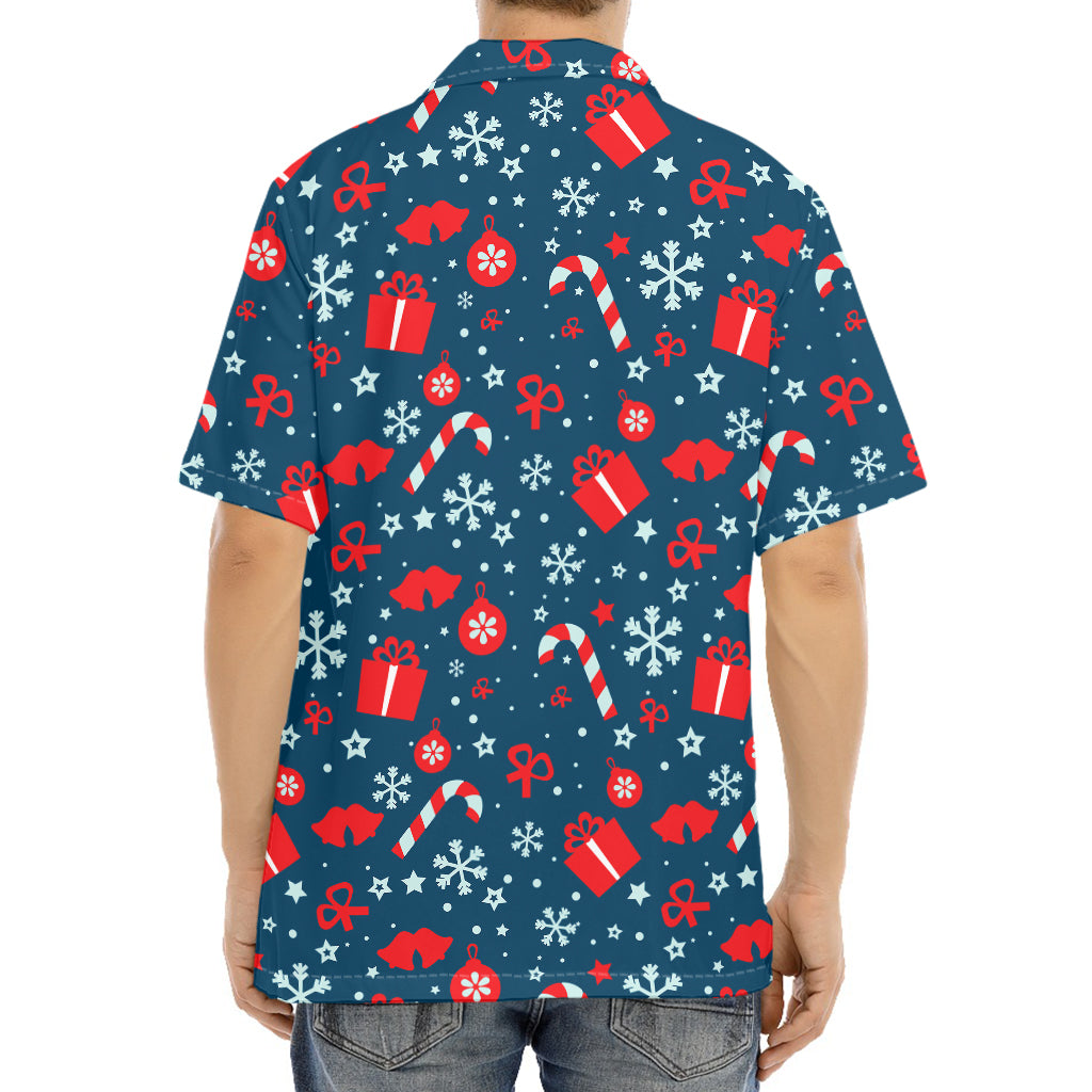 Christmas Holiday Elements Pattern Print Aloha Shirt