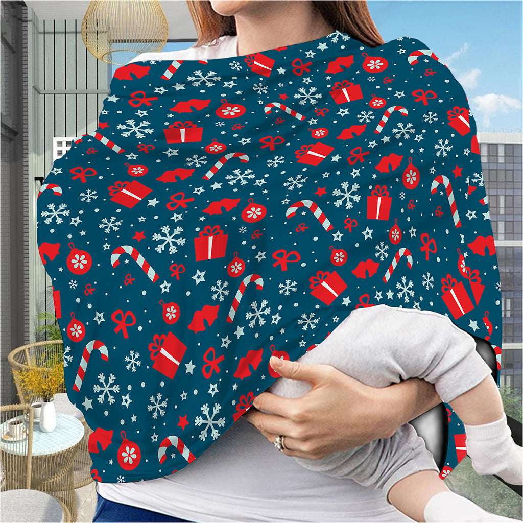 Christmas Holiday Elements Pattern Print Baby Seat Cover