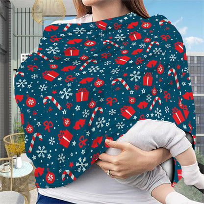 Christmas Holiday Elements Pattern Print Baby Seat Cover