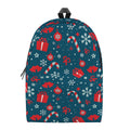 Christmas Holiday Elements Pattern Print School Backpack