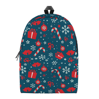 Christmas Holiday Elements Pattern Print Backpack