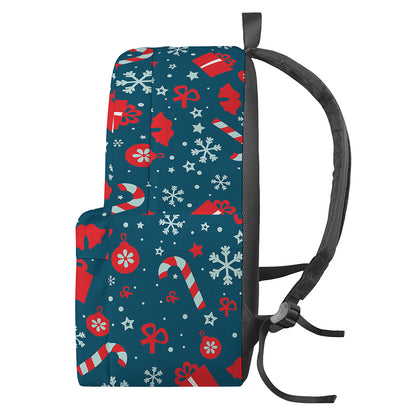 Christmas Holiday Elements Pattern Print Backpack