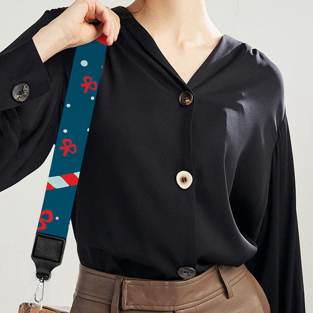 Christmas Holiday Elements Pattern Print Bag Strap
