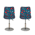 Christmas Holiday Elements Pattern Print Bar Stool Covers