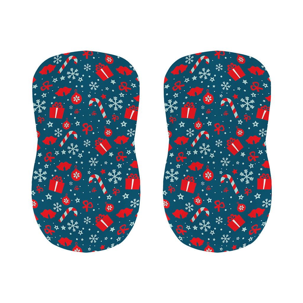 Christmas Holiday Elements Pattern Print Bar Stool Covers