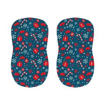 Christmas Holiday Elements Pattern Print Bar Stool Covers