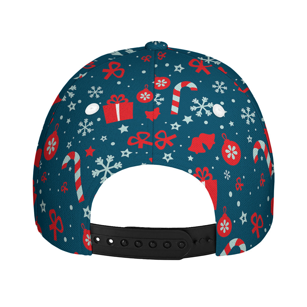 Christmas Holiday Elements Pattern Print Baseball Cap