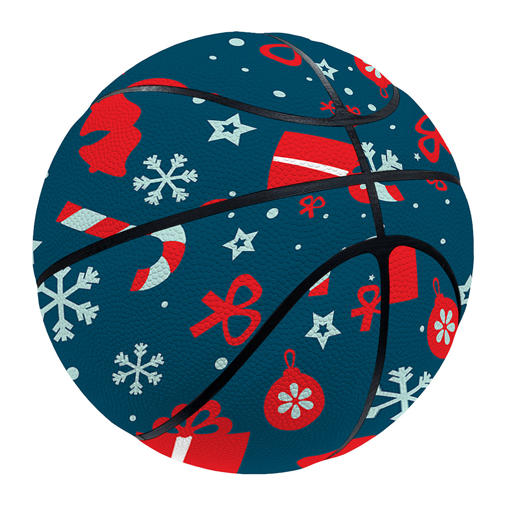 Christmas Holiday Elements Pattern Print Basketball
