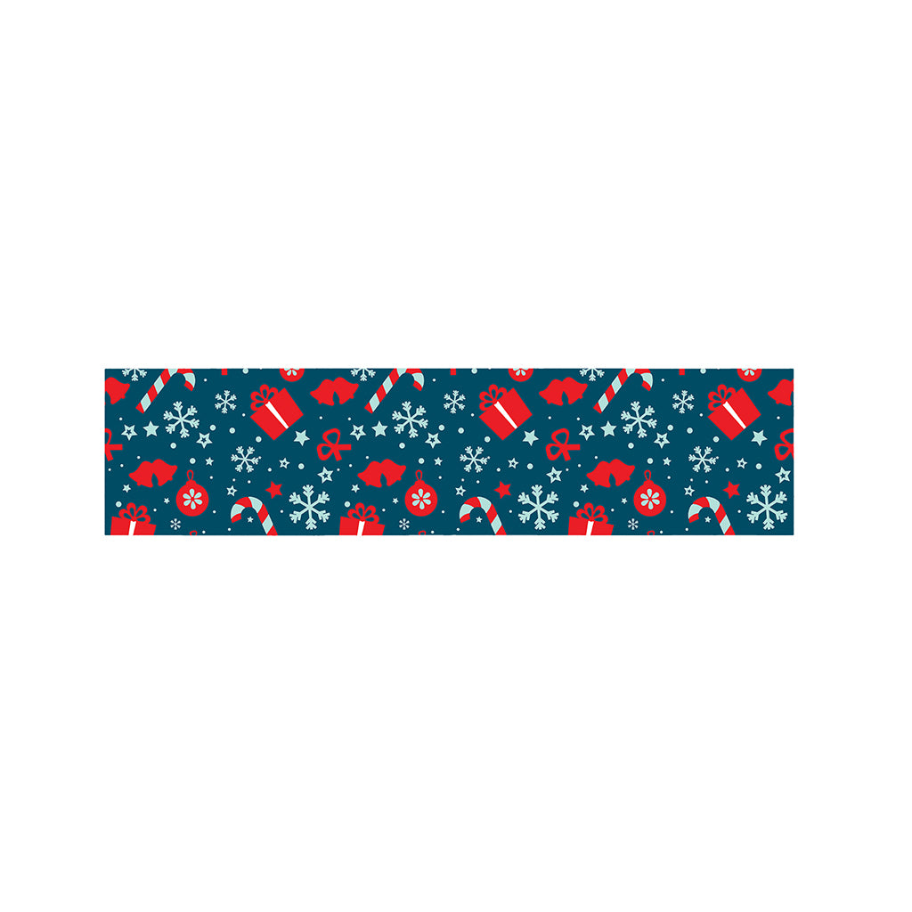 Christmas Holiday Elements Pattern Print Bed Runner