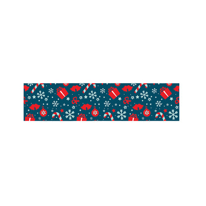 Christmas Holiday Elements Pattern Print Bed Runner