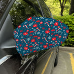 Christmas Holiday Elements Pattern Print Car Side Mirror Covers
