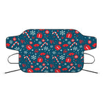 Christmas Holiday Elements Pattern Print Car Windshield Snow Cover