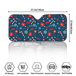 Christmas Holiday Elements Pattern Print Car Windshield Sun Shade