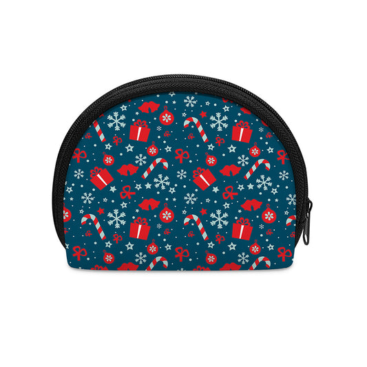 Christmas Holiday Elements Pattern Print Coin Purse