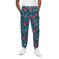 Christmas Holiday Elements Pattern Print Cotton Sweatpants